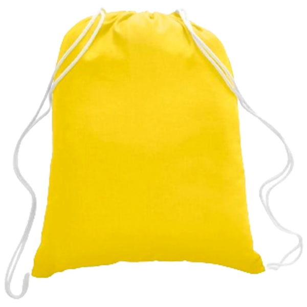100% Cotton Canvas Budget-Friendly Drawstring Backpack