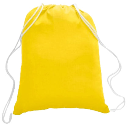 100% Cotton Canvas Budget-Friendly Drawstring Backpack