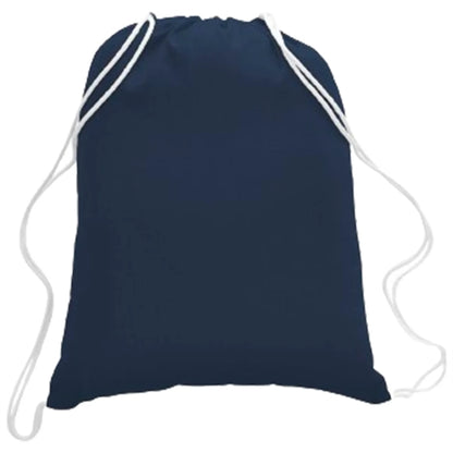 100% Cotton Canvas Eco-Friendly Large Drawstring Backpack