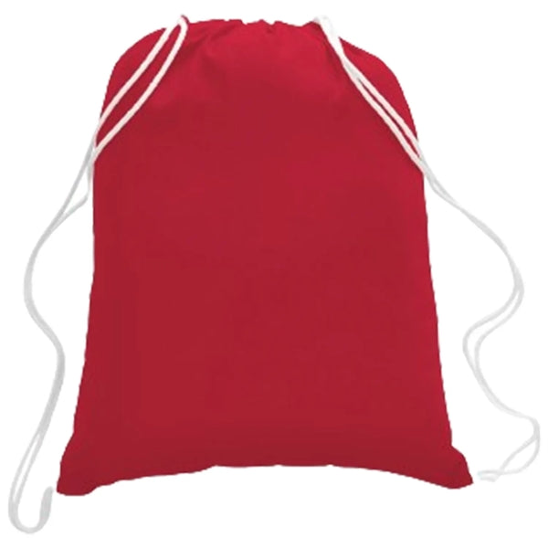 100% Cotton Canvas Eco-Friendly Large Drawstring Backpack