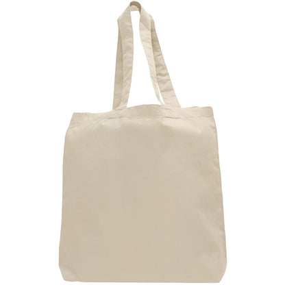 Eco-Friendly 100% Cotton Canvas Tote Bag W/ Bottom Gusset