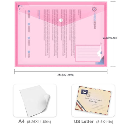 Transparent A4 File Envelopes