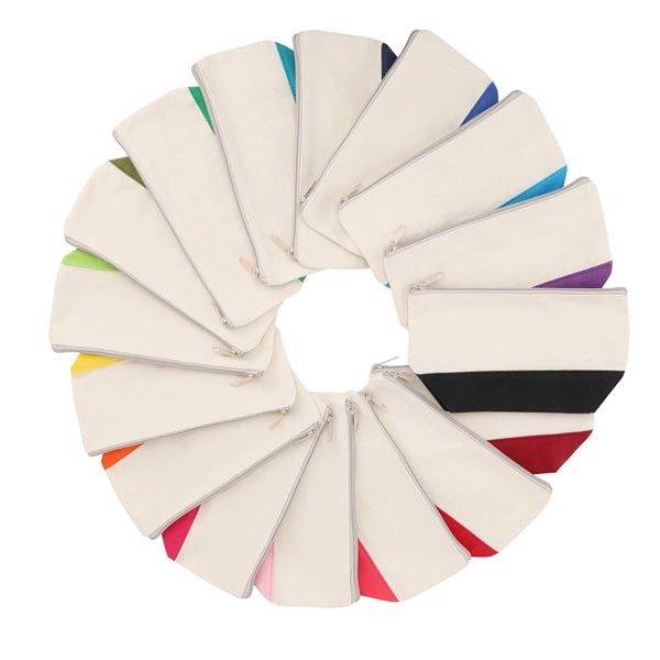TWO-TONE CANVAS COSMETIC BAG