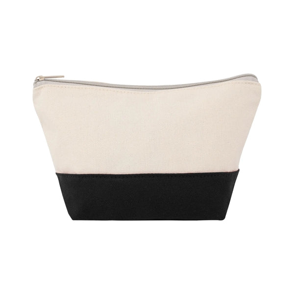 TWO-TONE CANVAS COSMETIC BAG