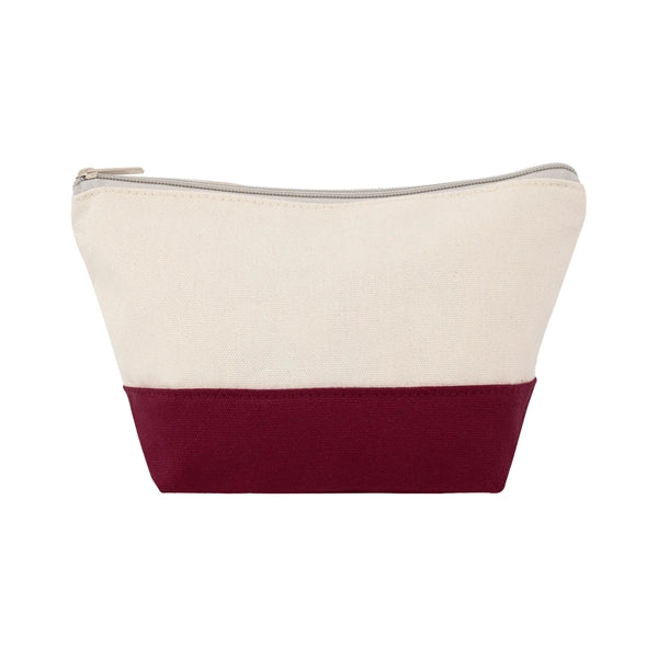 TWO-TONE CANVAS COSMETIC BAG