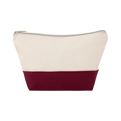 TWO-TONE CANVAS COSMETIC BAG