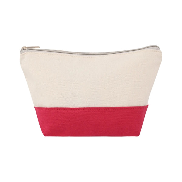 TWO-TONE CANVAS COSMETIC BAG