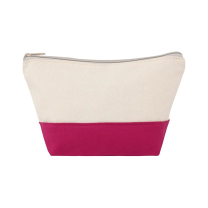 TWO-TONE CANVAS COSMETIC BAG