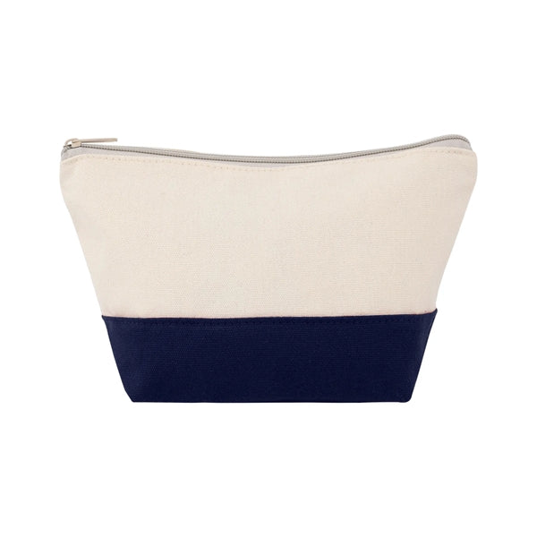 TWO-TONE CANVAS COSMETIC BAG