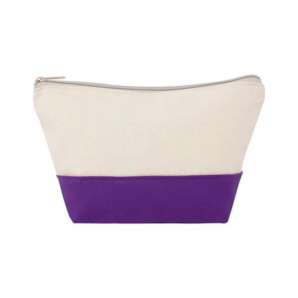 TWO-TONE CANVAS COSMETIC BAG