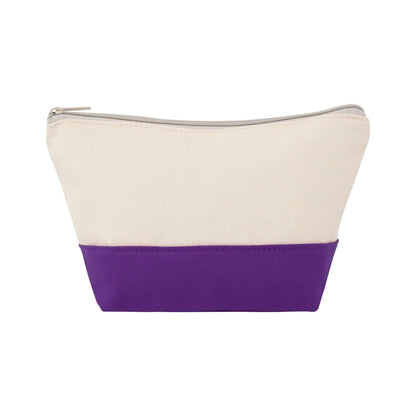 TWO-TONE CANVAS COSMETIC BAG