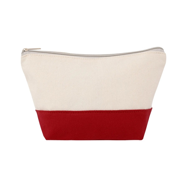 TWO-TONE CANVAS COSMETIC BAG