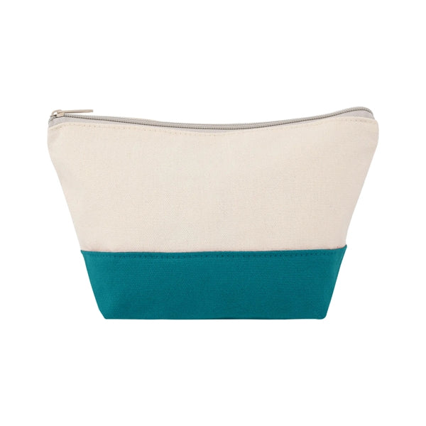 TWO-TONE CANVAS COSMETIC BAG