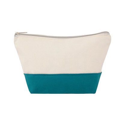 TWO-TONE CANVAS COSMETIC BAG