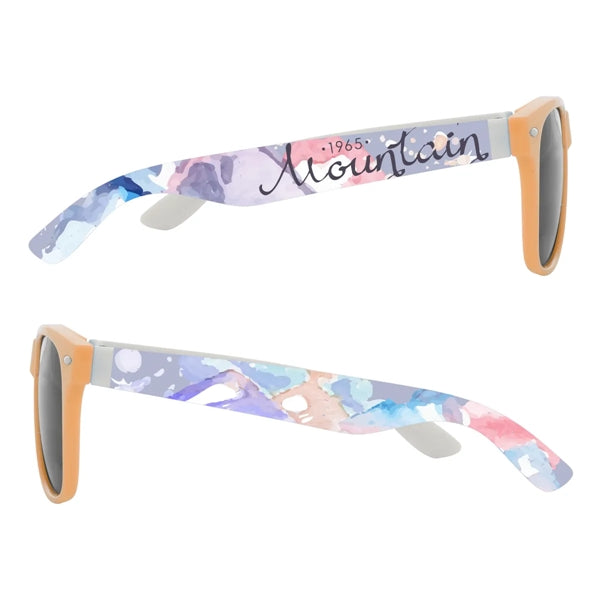 Full Color Colorblock Malibu Sunglasses