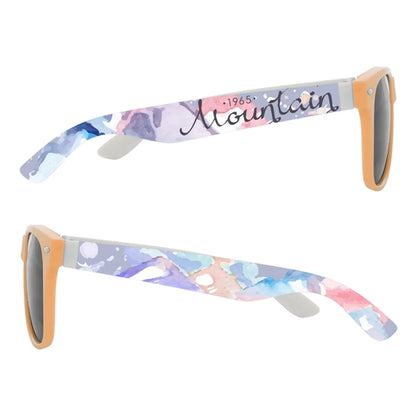 Full Color Colorblock Malibu Sunglasses