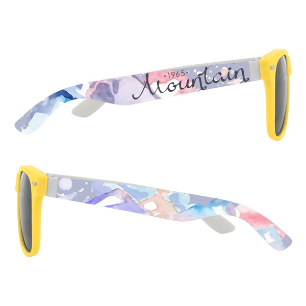 Full Color Colorblock Malibu Sunglasses