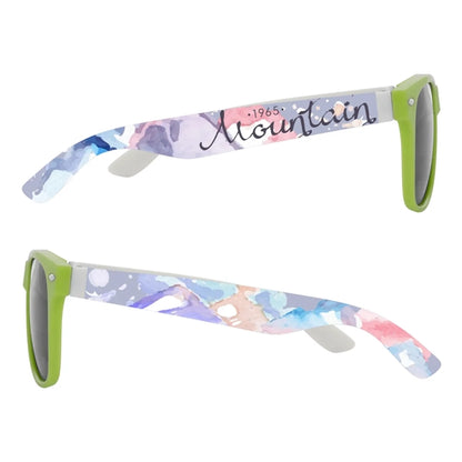 Full Color Colorblock Malibu Sunglasses