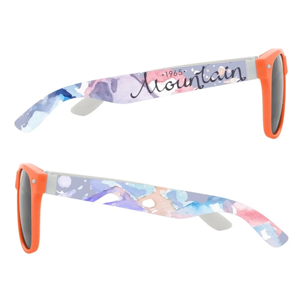 Full Color Colorblock Malibu Sunglasses