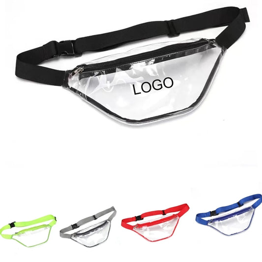 Transparent PVC Waist Bag, Fanny Pack, Hand free