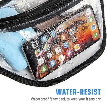 Transparent PVC Waist Bag, Fanny Pack, Hand free