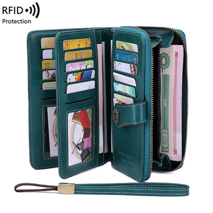 Women's Wallet Leather Trifold Card Holder