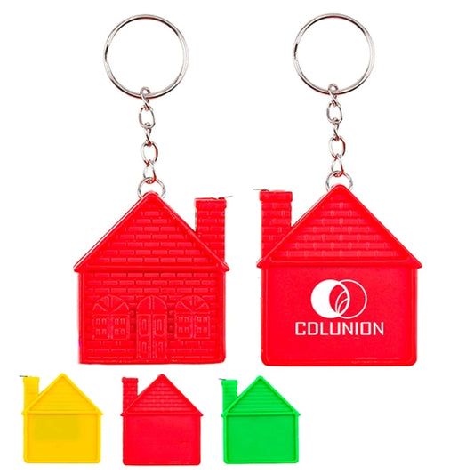 House Shaped Measuring Tape Keychain