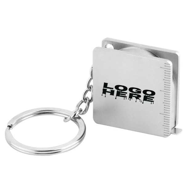 Mini Full Metal Measure Tape Keychain