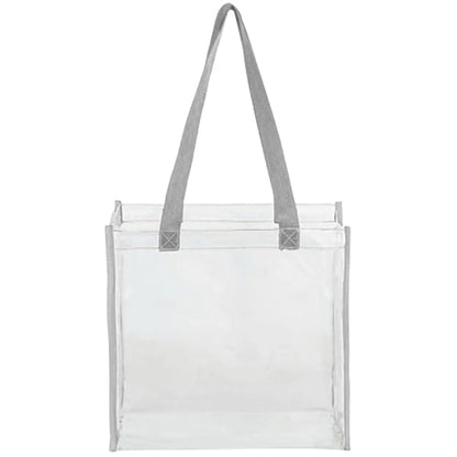 PVC Transparent Stadium Approved Clear Tote Bag (12"X12"X6")