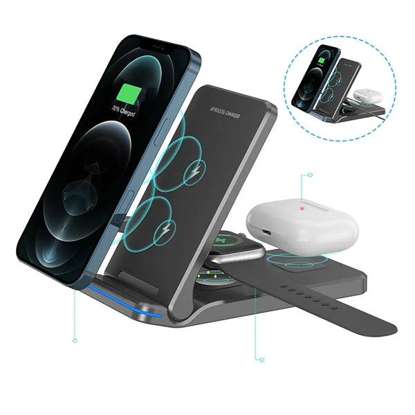 3-In-1 Wireless Charger Stand Adapter