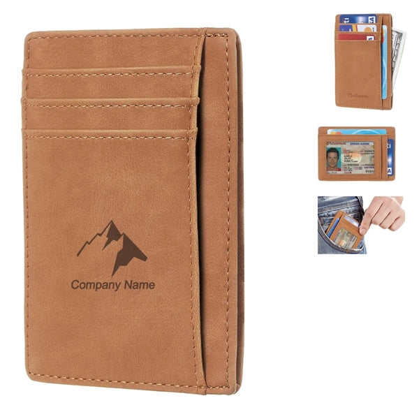 Slim Leather Rfid Front Pocket Wallet