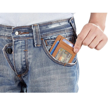 Slim Leather Rfid Front Pocket Wallet