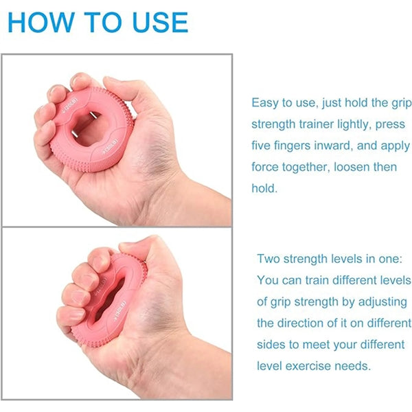 Silicone Hand Finger Grip Strengtheners Forearms Exercise