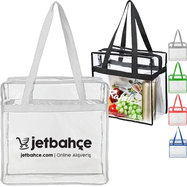 Clear Stadium PVC Transparent Shopping Tote Bag