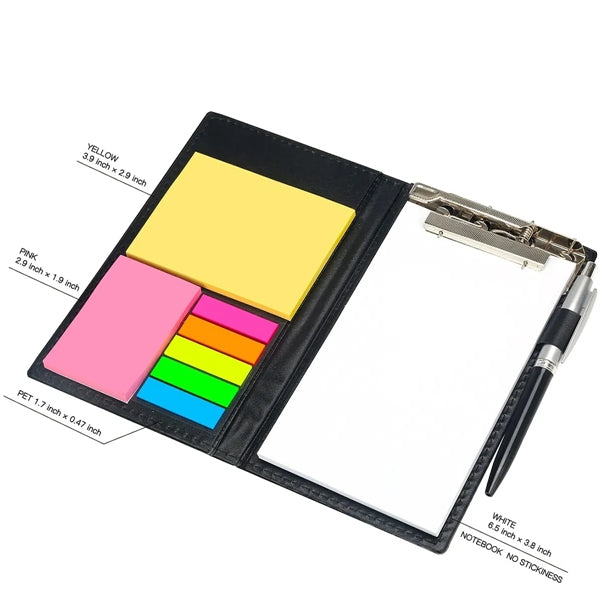 Notebooks and Colored Page Markers Bundle Set