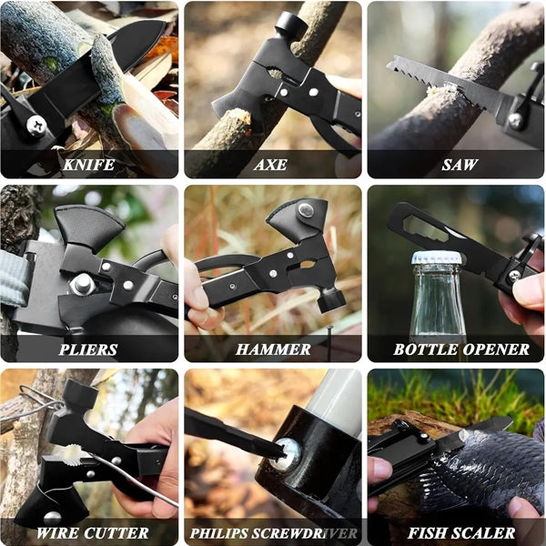 14 in 1 Multitool Axe Hatchet Camping Gear Tool