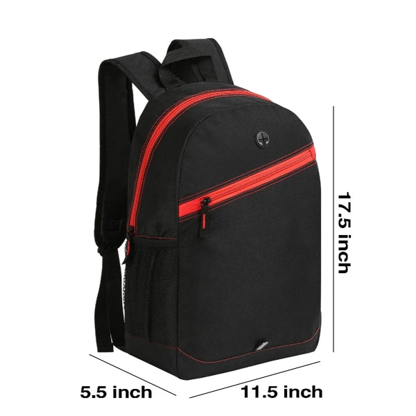 SIMPLE SCHOOL BACKPACK W/ COLOR ZIPPER STRIPE