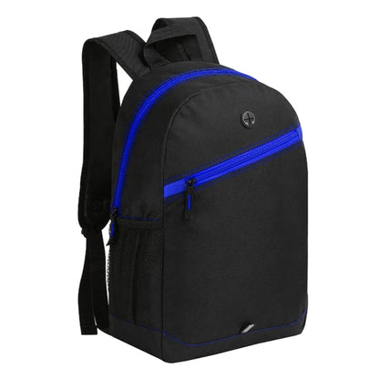 SIMPLE SCHOOL BACKPACK W/ COLOR ZIPPER STRIPE