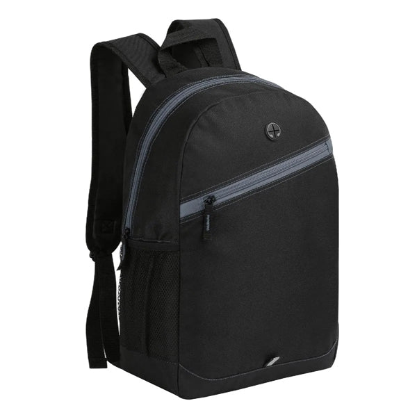 SIMPLE SCHOOL BACKPACK W/ COLOR ZIPPER STRIPE