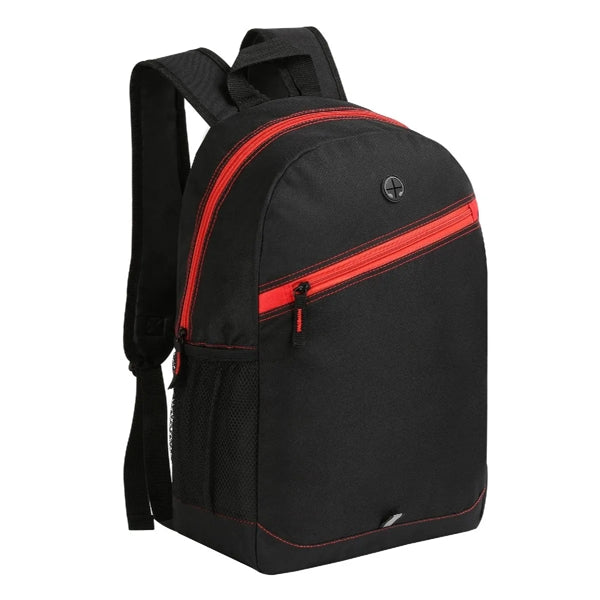 SIMPLE SCHOOL BACKPACK W/ COLOR ZIPPER STRIPE