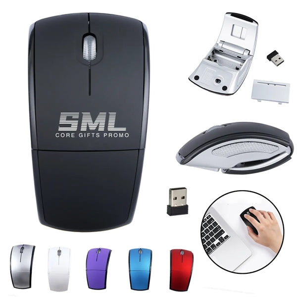 Portable Folding Bluetooth Optical Mouse with USB Receiver