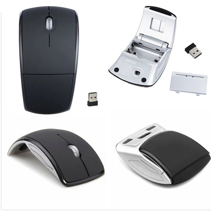 Portable Folding Bluetooth Optical Mouse with USB Receiver