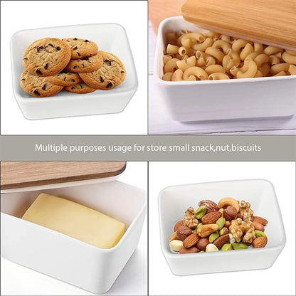 Butter Dish With Bamboo Lid