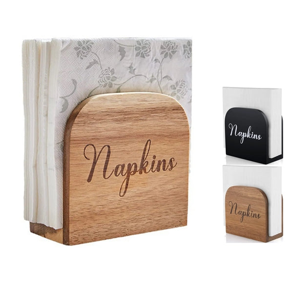 Acacia Wooden Napkin Holders Kitchen Dining Room Table