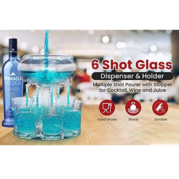 6 Shot Glass Dispenser And Holder