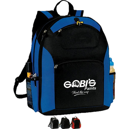 Multi-Compartment Laptop Backpack w/ Earphone Outlet 13"x17"