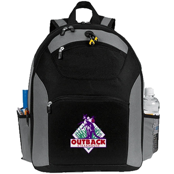 Multi-Compartment Laptop Backpack w/ Earphone Outlet 13"x17"
