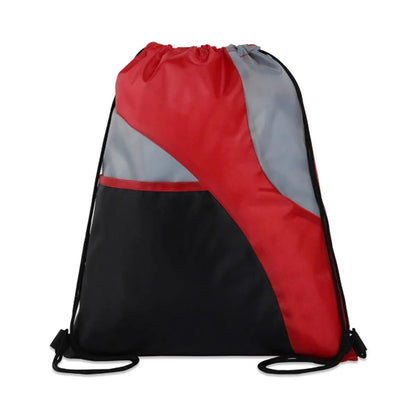TRI-COLOR DRAWSTRING SPORT PACK BAG ( 14" x 16.5" )