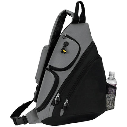 Premium Sporty Sling Crossbody Backpack w/ Earphone Outlet