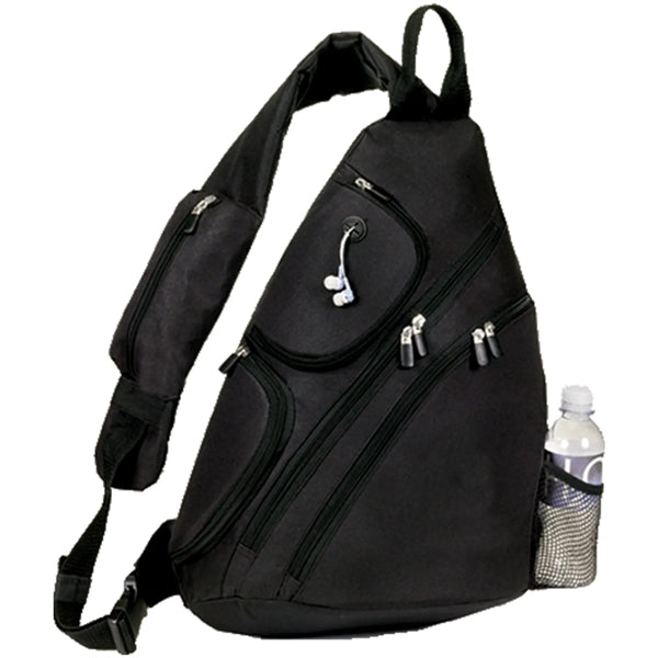 Premium Sporty Sling Crossbody Backpack w/ Earphone Outlet